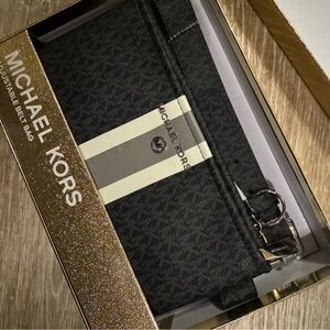Michael Kors Black and Gray Adjustable Belt Bag - NEW IN BOX WITH ORIGINAL TAGS.